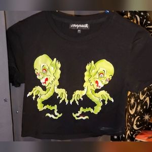 Twin monster crop top